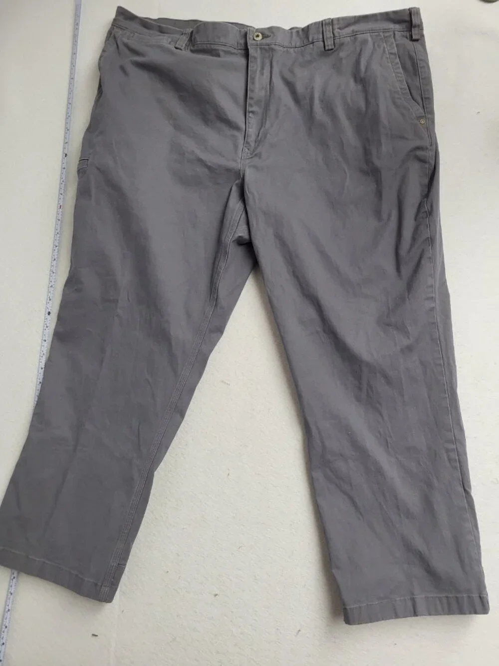Duluth Trading Co Mens Flex Ballroom Khakis Pants Sz 46x30 Gray Gorpcore
